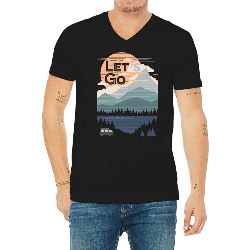 Lets Go Baby Hipster V-neck Tee | Artistshot