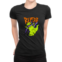 Rugrats Reptar  Out Of Print Remaster 1 Ladies Fitted T-shirt | Artistshot