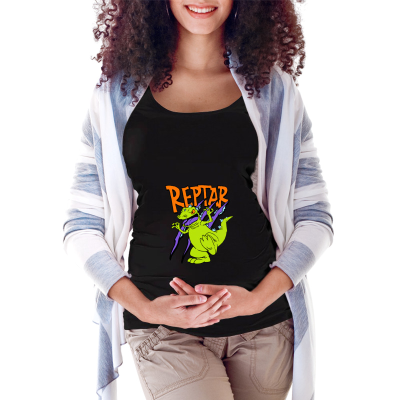 Rugrats Reptar  Out Of Print Remaster 1 Maternity Scoop Neck T-shirt | Artistshot