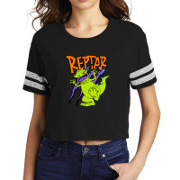 Rugrats Reptar  Out Of Print Remaster 1 Scorecard Crop Tee | Artistshot