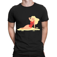 Sexy Anime Cat With Wig On Beach T-shirt | Artistshot