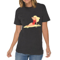 Sexy Anime Cat With Wig On Beach Vintage T-shirt | Artistshot