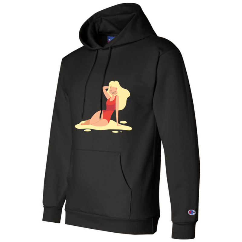 Sexy Anime Cat With Wig On Beach Champion Hoodie | Artistshot