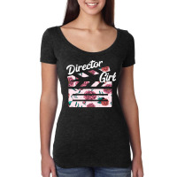 Film Director Girl Clapboard Cinematographer Filmmaker Lover Classic Women's Triblend Scoop T-shirt | Artistshot