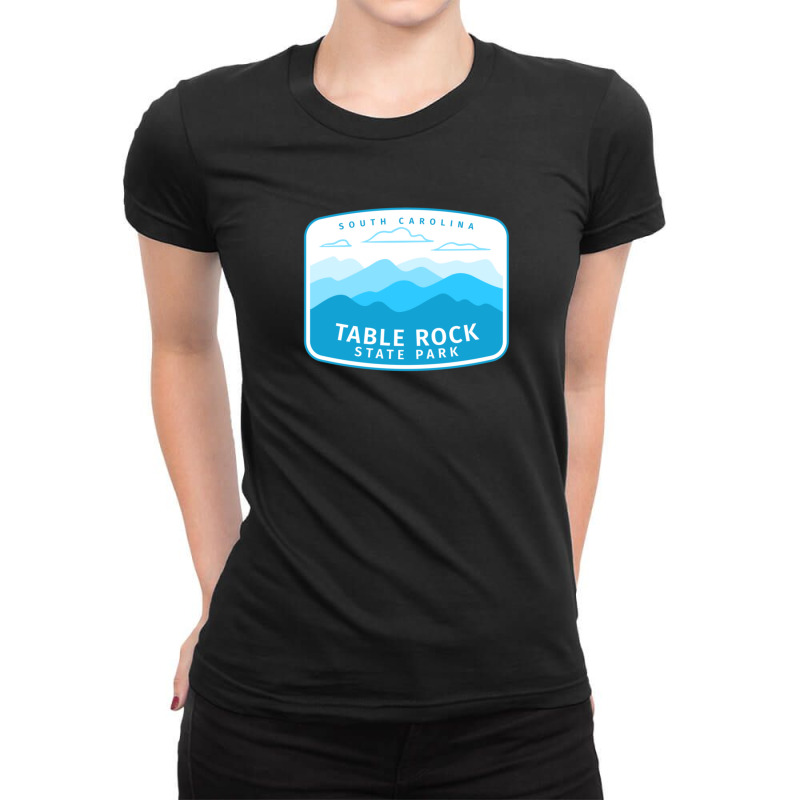 Table Rock State Park Sc  South Carolina State Park Wilderness Blue Ri Ladies Fitted T-Shirt by AmandaGoodrich | Artistshot