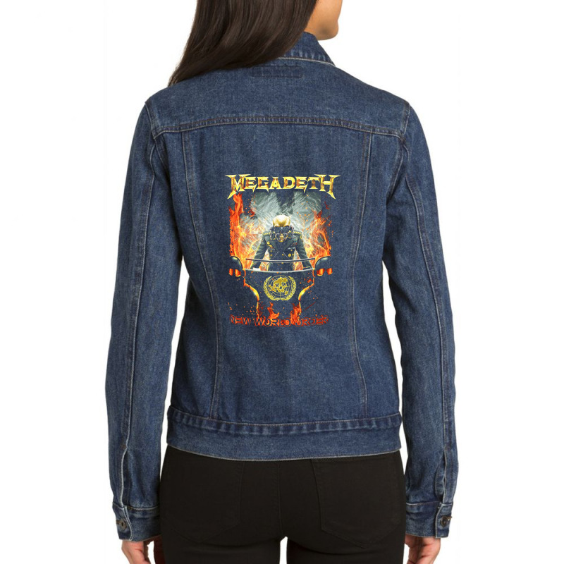 Megadeath World Order Ladies Denim Jacket by CarlosTolentino | Artistshot