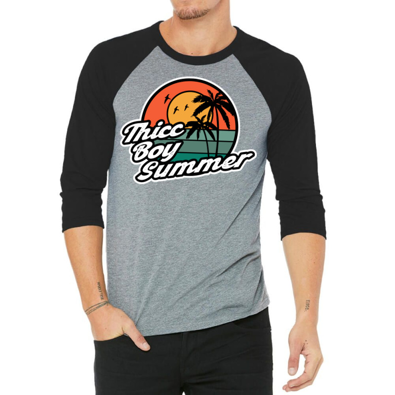 Thicc Boy Summer Tumblr Funny 3/4 Sleeve Shirt by axmyabrielg | Artistshot