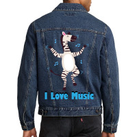 Limited Edition I Love Music Men Denim Jacket | Artistshot