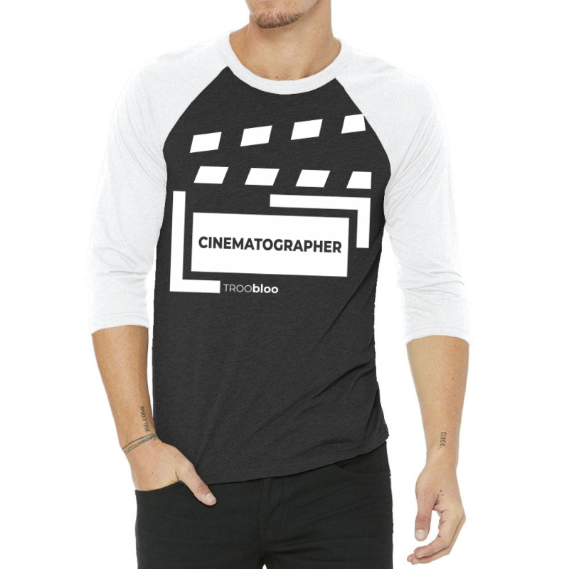 Film Cinematographer White Classic Red Retro 3/4 Sleeve Shirt | Artistshot