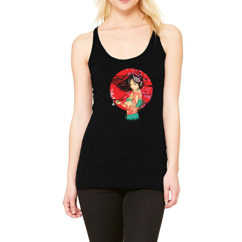 The Geisha Racerback Tank by BRANDONUTCHINSON | Artistshot