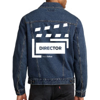 Film Director White Active Gift Cute Men Denim Jacket | Artistshot