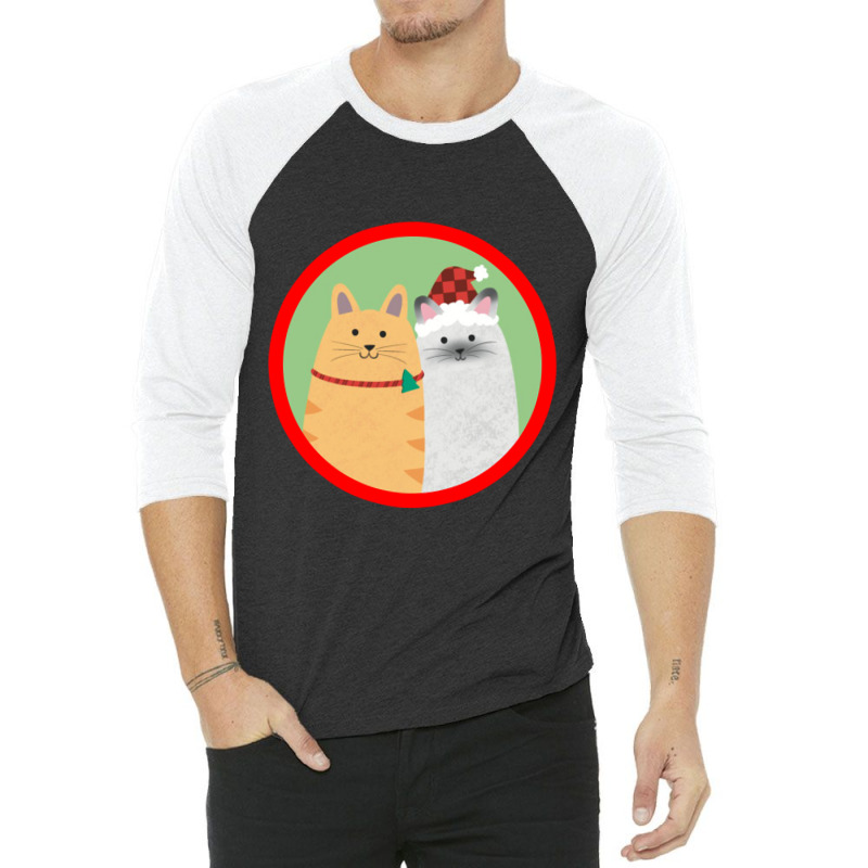 Double Cat Kitten Lover 3/4 Sleeve Shirt | Artistshot