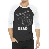 Film Is Not Dead Land Film Camera   Retro 3/4 Sleeve Shirt | Artistshot