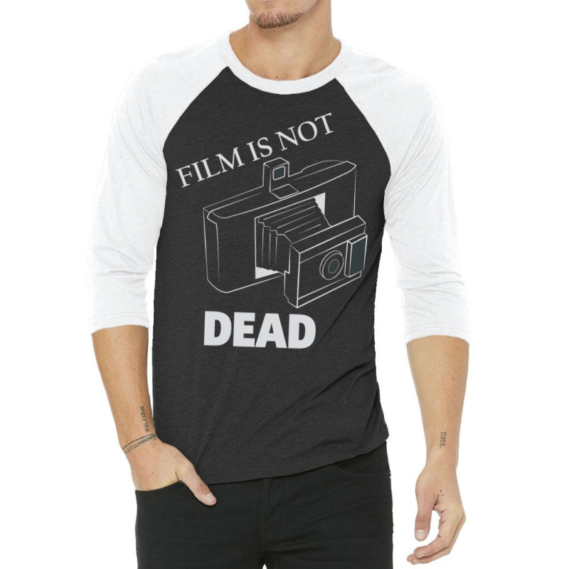 Film Is Not Dead Land Film Camera   Retro 3/4 Sleeve Shirt | Artistshot