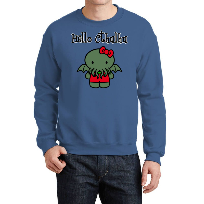 Hello Cthulhu Baby Hippie Crewneck Sweatshirt by anteneteubeld | Artistshot