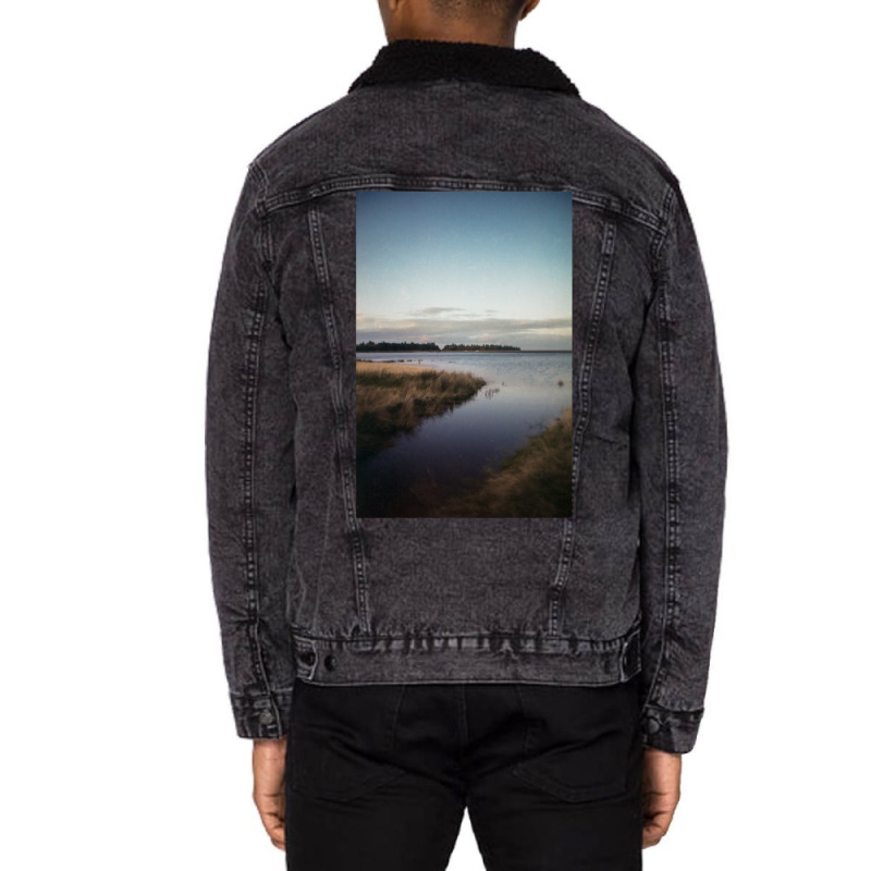 Film Photograph By The Reservoir Classic  Nature E Unisex Sherpa-lined Denim Jacket | Artistshot