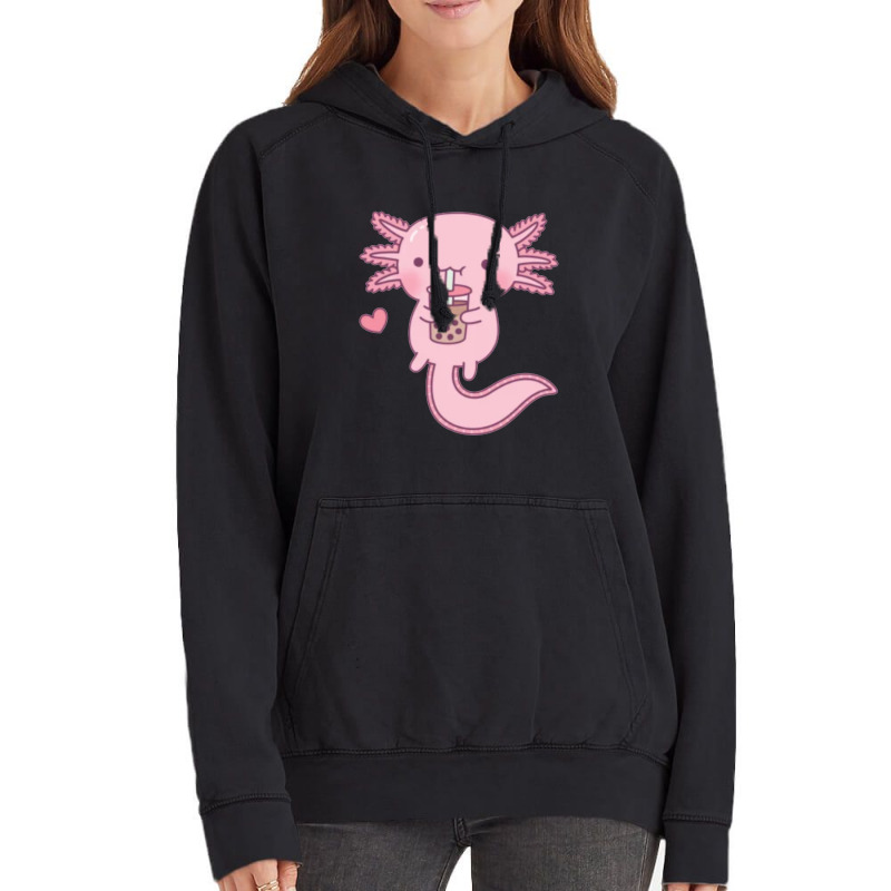 Axolotl Pink Cute Vintage Hoodie | Artistshot