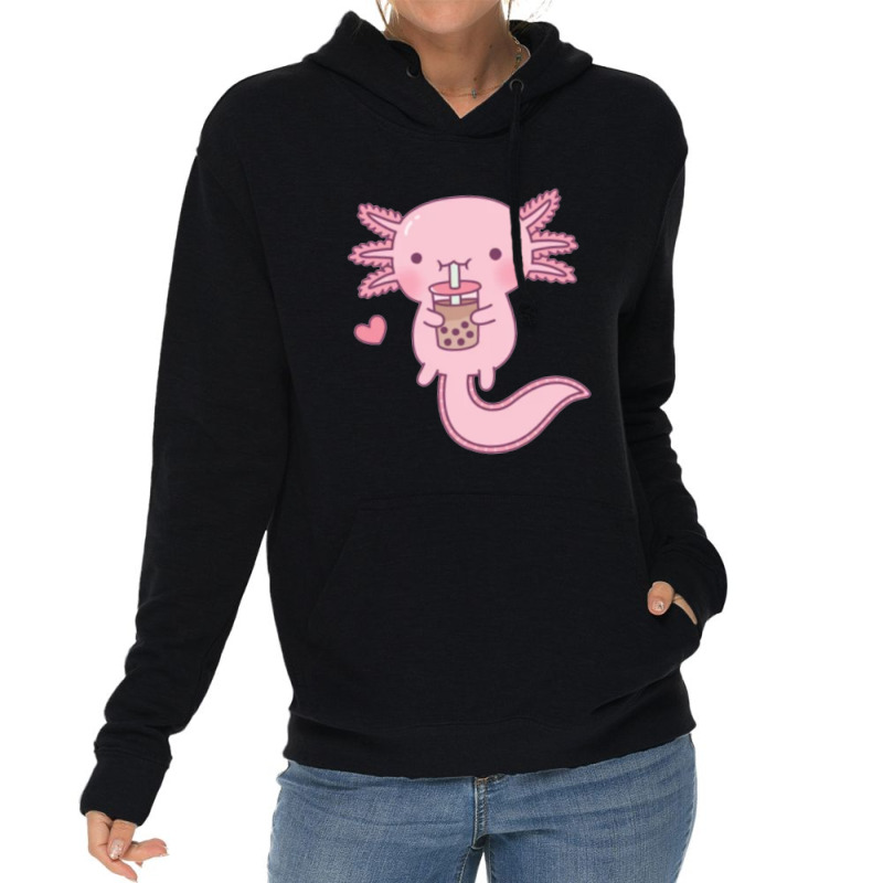 Axolotl Pink Cute Lightweight Hoodie | Artistshot