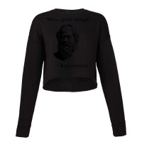 Philosophy Mediocrates Meh Good Enough Sarcasm Vintage Cropped Sweater | Artistshot