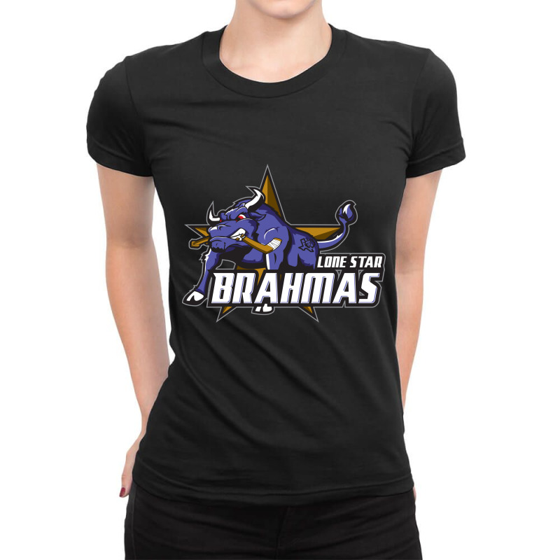 Lone Star Brahmas Ladies Fitted T-Shirt by Viscount Art | Artistshot