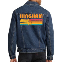 Hingham Massachusetts Vintage Distressed Nostalgia Tumblr Men Denim Jacket | Artistshot