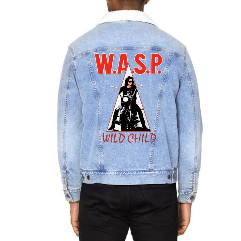 Wasp Wild Child Enhanced Classic  Love Unisex Sherpa-Lined Denim Jacket by axmyabrielg | Artistshot