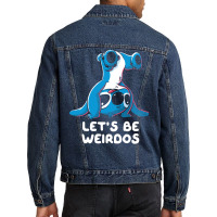 Let’s Be Weirdos Funny Alien Girl Trending Men Denim Jacket | Artistshot