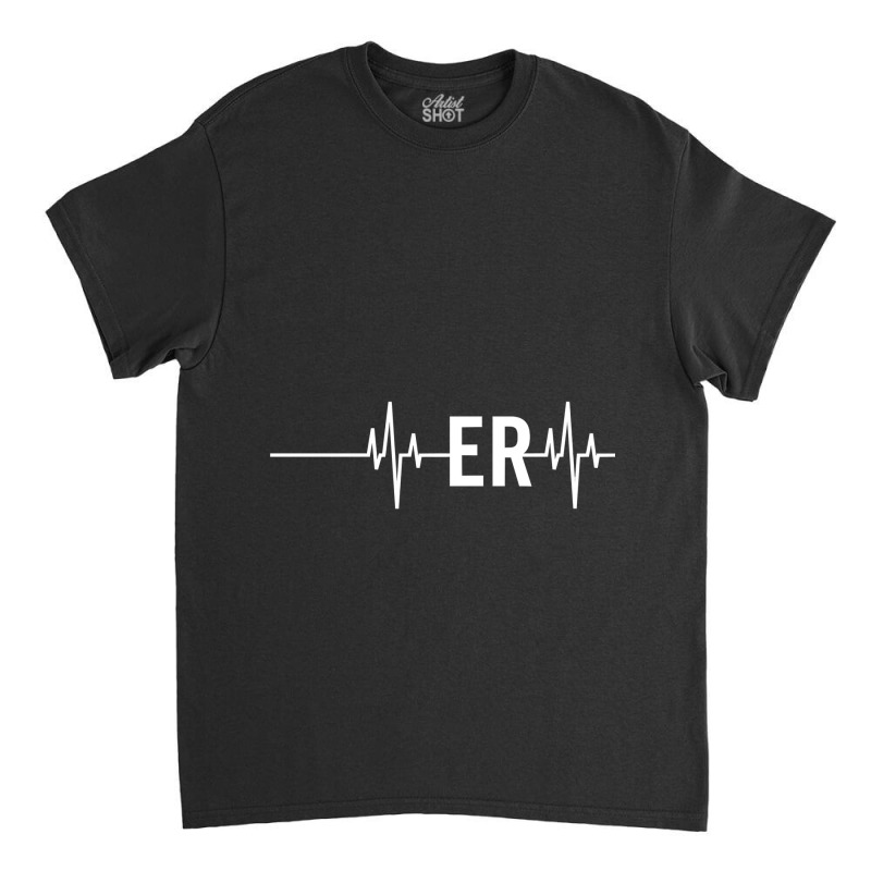 Emergency Medicine Physician Nurse Gift Er Heartbeat Pullover Classic T-shirt | Artistshot