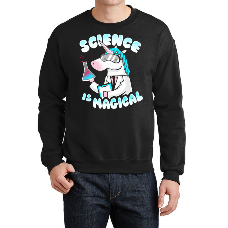 Science Is Magical Funny Lab Unicorn Rainbow Magic Crewneck Sweatshirt by deurinnipahy | Artistshot