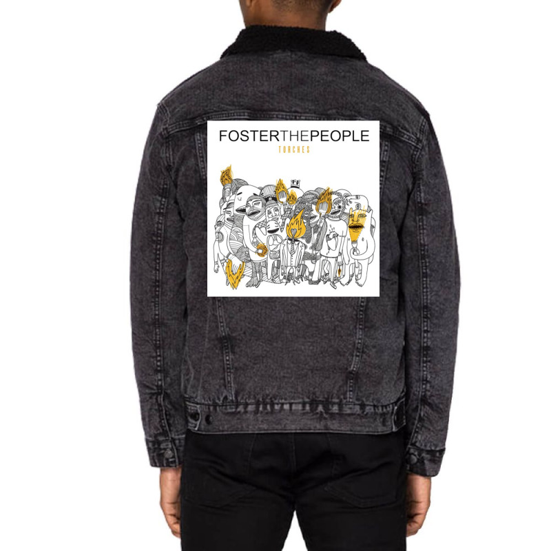 Sticker The People, Foster Warna Putih Baby  Music Unisex Sherpa-lined Denim Jacket | Artistshot