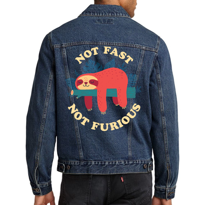 Not Fast Not Furious Yellow Men Denim Jacket | Artistshot