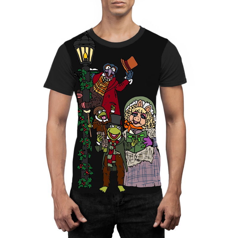 Muppet Christmas Carol Group Picture Graphic T-shirt | Artistshot