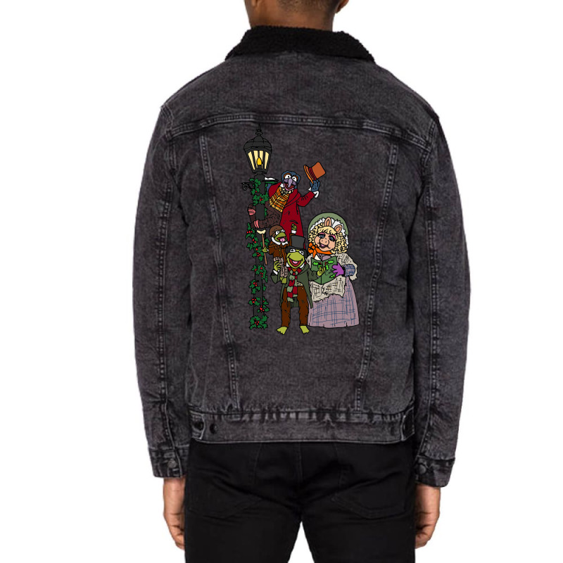 Muppet Christmas Carol Group Picture Unisex Sherpa-lined Denim Jacket | Artistshot