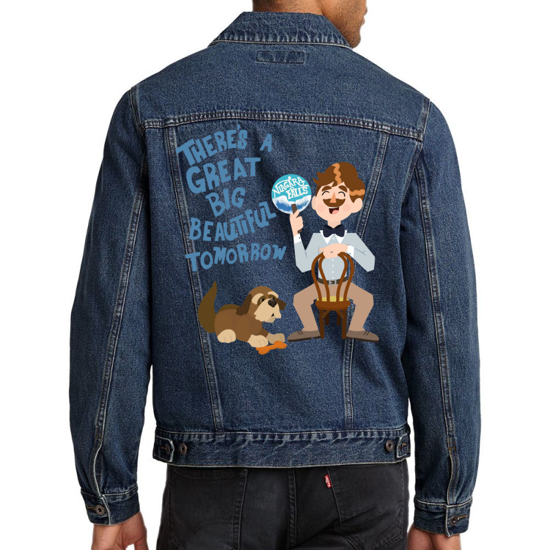 Man Has A Dream Baby Red Men Denim Jacket | Artistshot