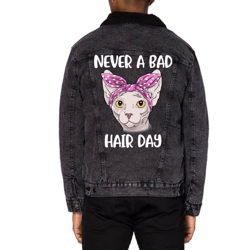 Sphynx Cat Gifts For Women And Men Sphynx Cat Baby Trending Unisex Sherpa-lined Denim Jacket | Artistshot