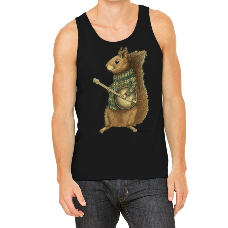 Squirrel With A Banjo Baby  Blue Tank Top | Artistshot