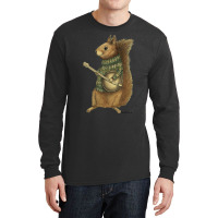 Squirrel With A Banjo Baby  Blue Long Sleeve Shirts | Artistshot