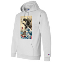 Orca In Japan Woodblock Aesthetic Champion Hoodie | Artistshot