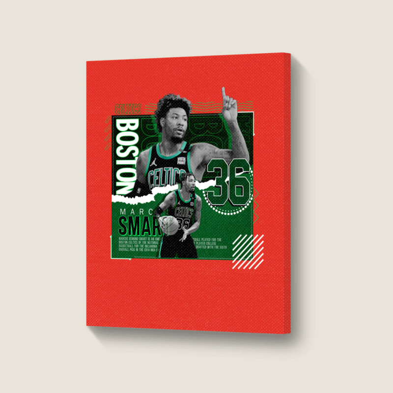 Marcus Smart Basketball Paper Poster Vintage Boy Portrait Canvas Print | Artistshot