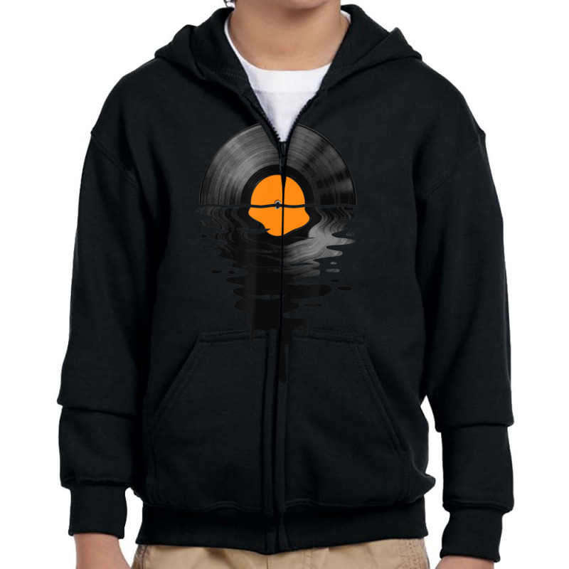 Hot Trend Vinyl Record Music Lp Classic 80s Sunset Youth Zipper Hoodie | Artistshot