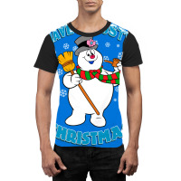 Frosty The Snowman Blue Graphic T-shirt | Artistshot