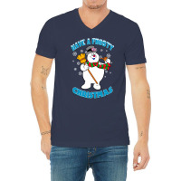 Frosty The Snowman Blue V-neck Tee | Artistshot