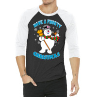 Frosty The Snowman Blue 3/4 Sleeve Shirt | Artistshot