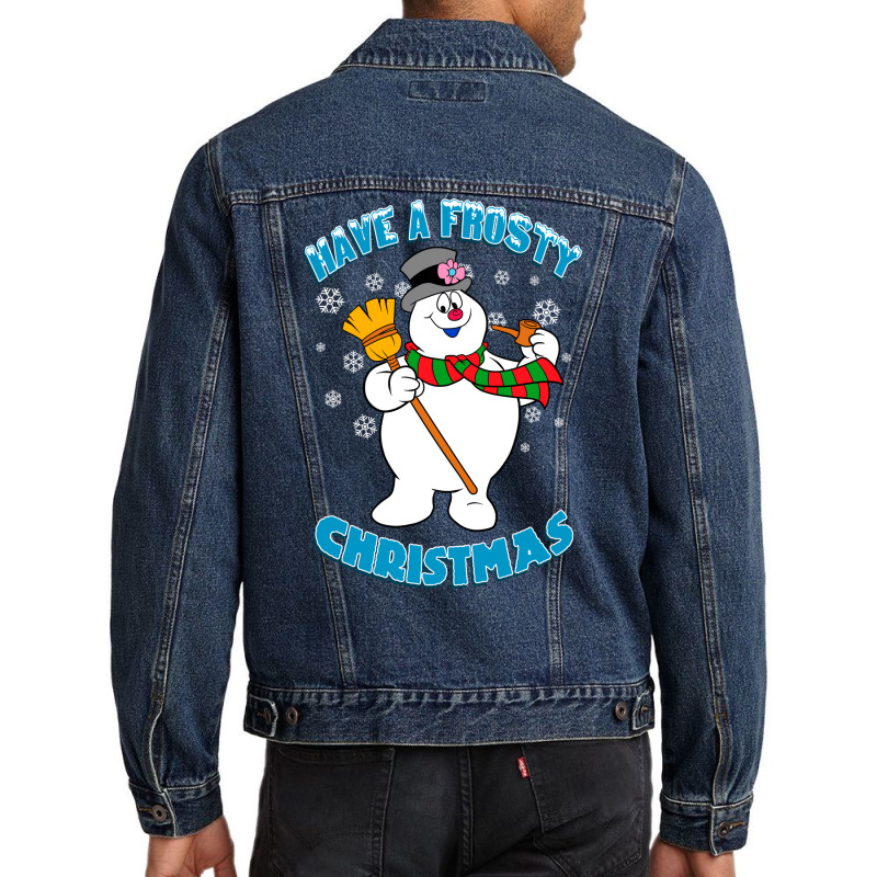 Frosty The Snowman Blue Men Denim Jacket | Artistshot