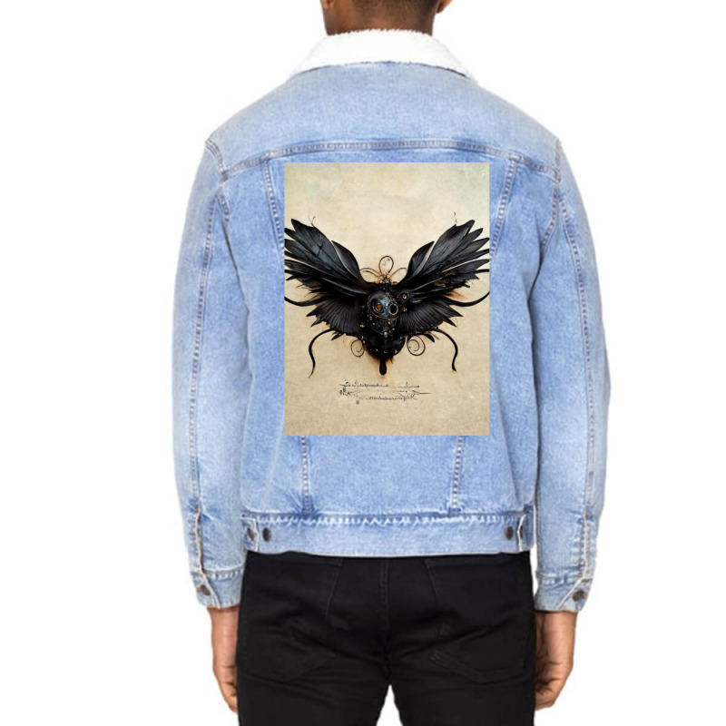 Ephemeral As The Crow Flies Unisex Sherpa-lined Denim Jacket | Artistshot