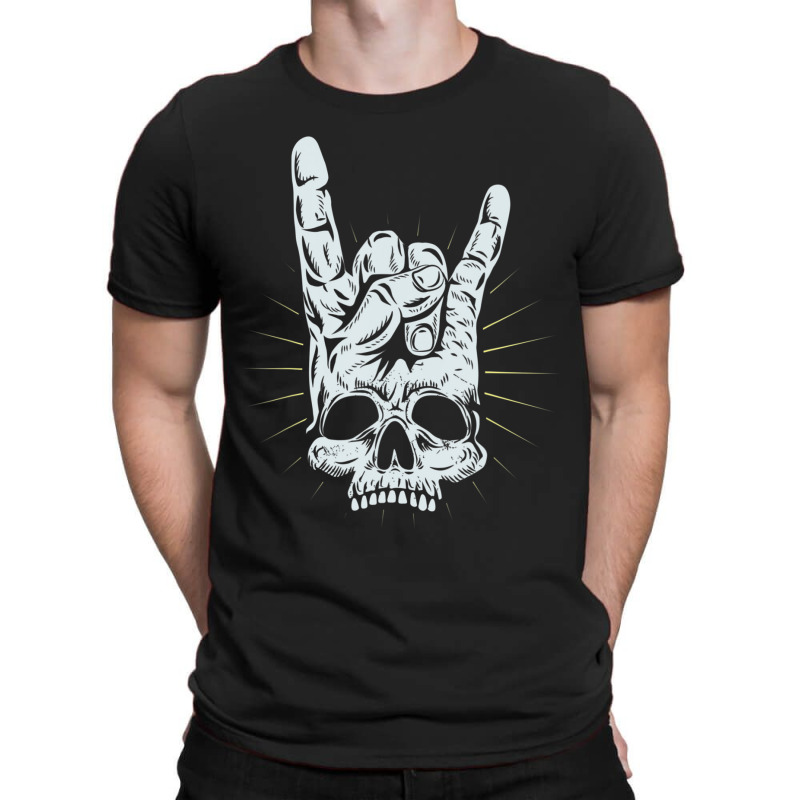 Hot Trend Rock And Roll Skull Hand T-Shirt by Sierra Dennis | Artistshot