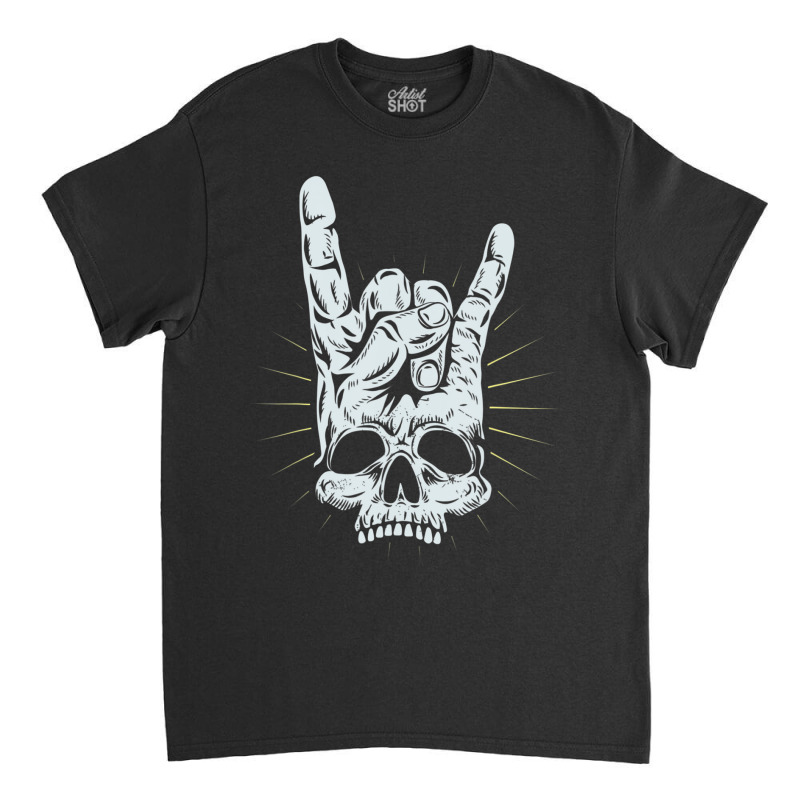 Hot Trend Rock And Roll Skull Hand Classic T-shirt by Sierra Dennis | Artistshot