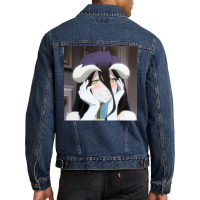 [ Sale ] Overlord   Albedo Chibi 15 Men Denim Jacket | Artistshot