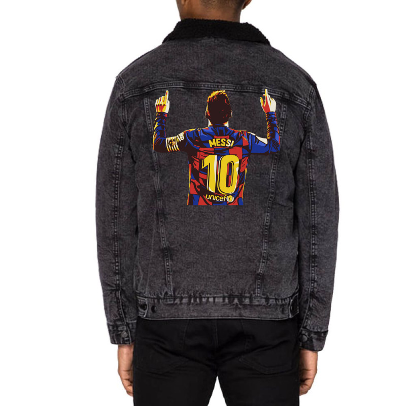 Messi Tumblr Girl Unisex Sherpa-lined Denim Jacket | Artistshot