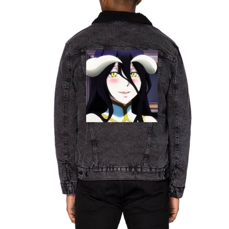 [ Sale ] Overlord   Albedo Chibi 18 Unisex Sherpa-Lined Denim Jacket by lyxellseradjq | Artistshot